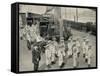 Training Ship Exmouth, Gun Crew-Peter Higginbotham-Framed Stretched Canvas