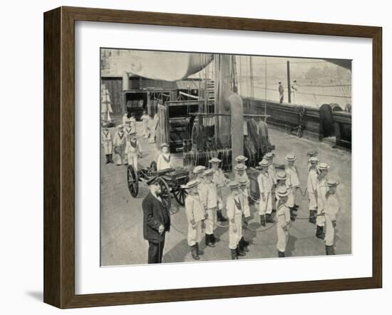 Training Ship Exmouth, Gun Crew-Peter Higginbotham-Framed Photographic Print