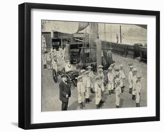 Training Ship Exmouth, Gun Crew-Peter Higginbotham-Framed Photographic Print