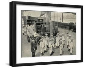 Training Ship Exmouth, Gun Crew-Peter Higginbotham-Framed Photographic Print