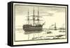 Training Ship Off Grays-null-Framed Stretched Canvas