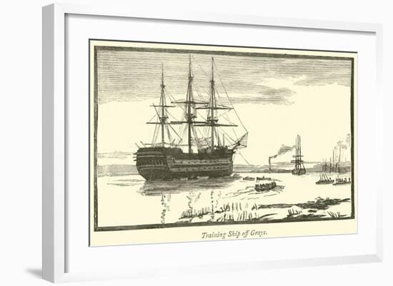 Training Ship Off Grays-null-Framed Giclee Print