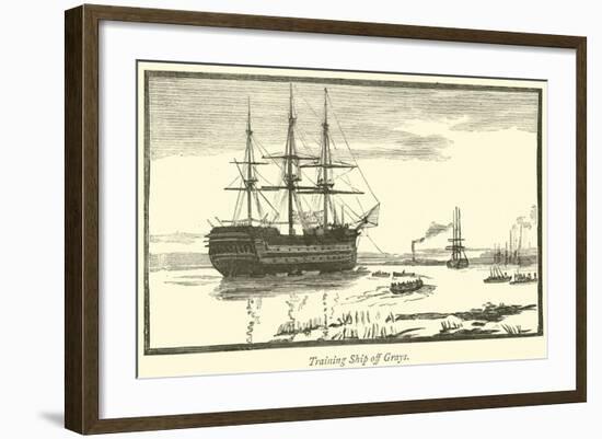 Training Ship Off Grays-null-Framed Giclee Print