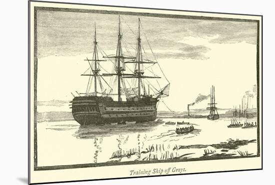 Training Ship Off Grays-null-Mounted Giclee Print