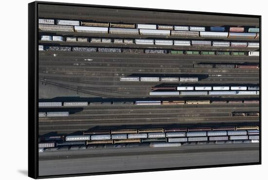 Trains 1-Moises Levy-Framed Stretched Canvas