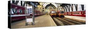 Trains at a Railroad Station, the Railway Station of Antwerp, Antwerp, Belgium-null-Stretched Canvas