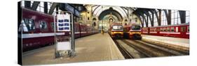 Trains at a Railroad Station, the Railway Station of Antwerp, Antwerp, Belgium-null-Stretched Canvas