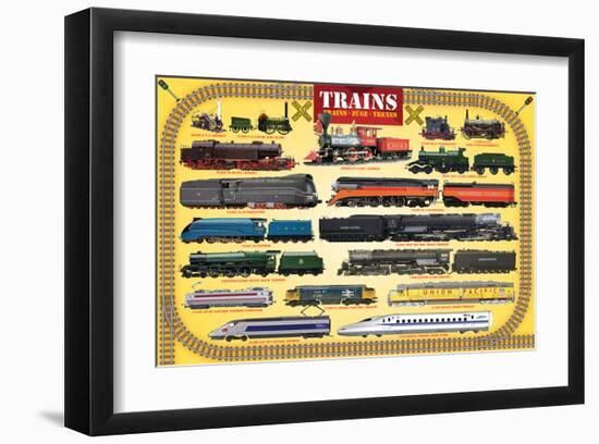 Trains for Kids-null-Framed Art Print