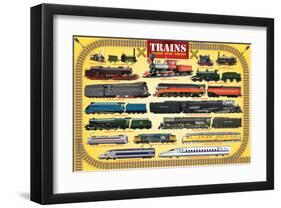 Trains for Kids-null-Framed Art Print