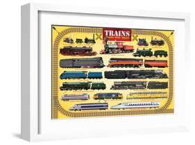 Trains for Kids-null-Framed Art Print