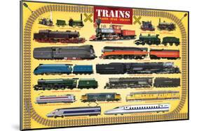 Trains for Kids-null-Mounted Art Print