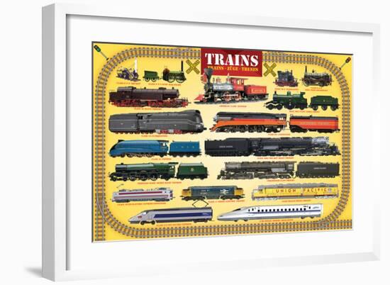 Trains for Kids-null-Framed Art Print