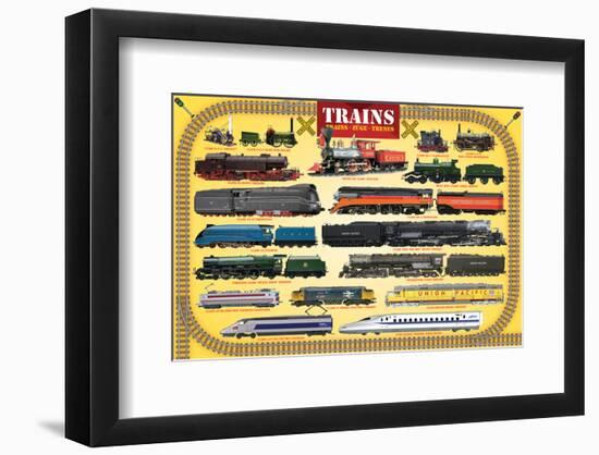 Trains for Kids-null-Framed Art Print