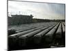 Trains Line the Casey Stengel Depot-null-Mounted Photographic Print