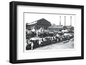 Trains near Factories, Philadelphia, Pennsylvania-null-Framed Photo