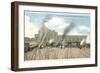 Trains Pulling out of Union Station, Kansas City, Missouri-null-Framed Art Print