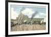 Trains Pulling out of Union Station, Kansas City, Missouri-null-Framed Premium Giclee Print
