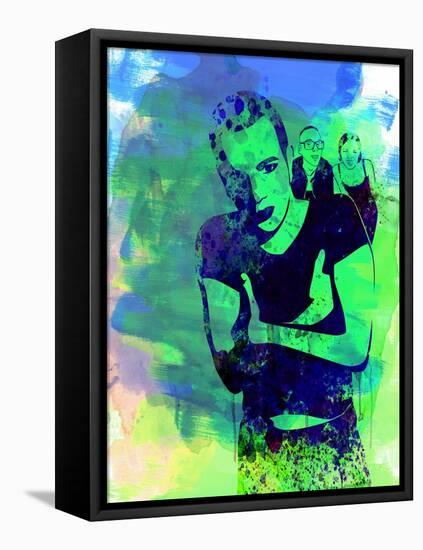 Trainspotting Watercolor 2-Anna Malkin-Framed Stretched Canvas