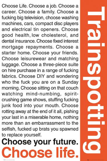 Trainspotting-null-Lamina Framed Poster