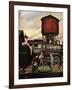 "Trainyard Flower Garden," August 9, 1947-Stevan Dohanos-Framed Giclee Print