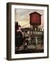 "Trainyard Flower Garden," August 9, 1947-Stevan Dohanos-Framed Giclee Print