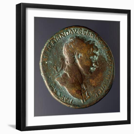 Trajan Coin Bearing Image of Emperor Trajan, Recto-null-Framed Premium Giclee Print