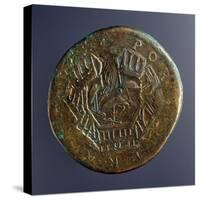 Trajan Coin Depicting Port of Trajan, Verso, Roman Coins AD-null-Stretched Canvas