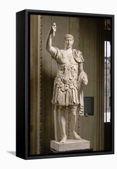 Trajan debout, cuirassé-null-Framed Stretched Canvas