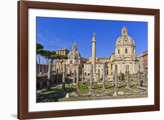 Trajan's Column and Forum, Forum Area, Rome, Lazio, Italy, Europe-Eleanor Scriven-Framed Photographic Print