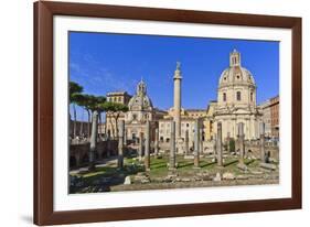 Trajan's Column and Forum, Forum Area, Rome, Lazio, Italy, Europe-Eleanor Scriven-Framed Photographic Print