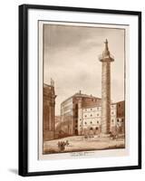 Trajan's Column, Cleared and Cordoned Off by Sixtus V, 1833-Agostino Tofanelli-Framed Giclee Print