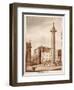 Trajan's Column, Cleared and Cordoned Off by Sixtus V, 1833-Agostino Tofanelli-Framed Giclee Print