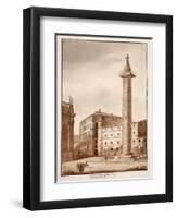 Trajan's Column, Cleared and Cordoned Off by Sixtus V, 1833-Agostino Tofanelli-Framed Giclee Print