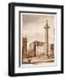 Trajan's Column, Cleared and Cordoned Off by Sixtus V, 1833-Agostino Tofanelli-Framed Giclee Print