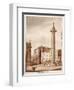 Trajan's Column, Cleared and Cordoned Off by Sixtus V, 1833-Agostino Tofanelli-Framed Giclee Print