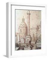 Trajan's Column in Rome, 1835-J M W Turner-Framed Giclee Print