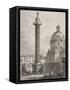 Trajan's Column, Rome, Engraved by A. Willmore-Giovanni Battista Piranesi-Framed Stretched Canvas