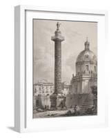 Trajan's Column, Rome, Engraved by A. Willmore-Giovanni Battista Piranesi-Framed Giclee Print