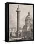 Trajan's Column, Rome, Engraved by A. Willmore-Giovanni Battista Piranesi-Framed Stretched Canvas