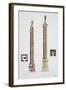 Trajan's Column, Rome, from "Le Costume Ancien Et Moderne"-Giacomo Bussi-Framed Giclee Print