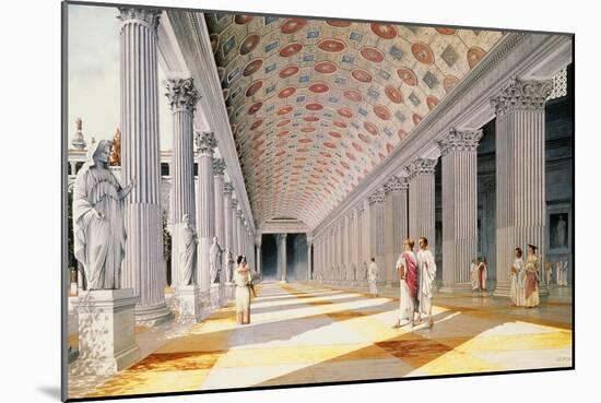 Trajan's Forum - Reconstruction of the Colonnade-Italian School-Mounted Giclee Print