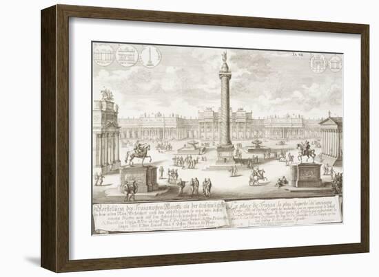 Trajan's Square Rome, from "Entwurf Einer Historischen Architektur"-Johann Bernhard Fischer Von Erlach-Framed Giclee Print