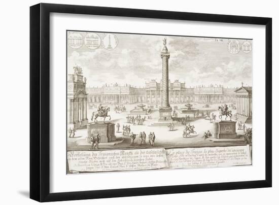 Trajan's Square Rome, from "Entwurf Einer Historischen Architektur"-Johann Bernhard Fischer Von Erlach-Framed Giclee Print