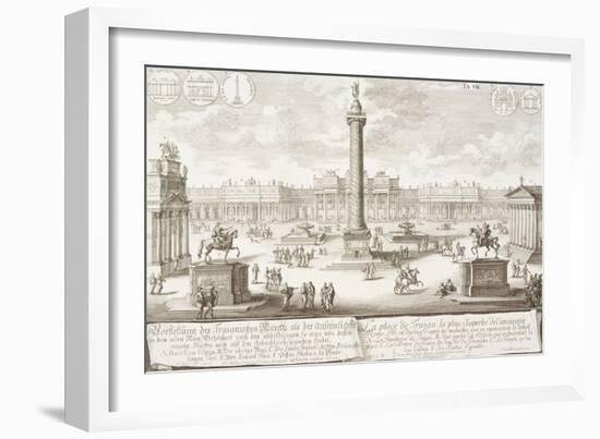 Trajan's Square Rome, from "Entwurf Einer Historischen Architektur"-Johann Bernhard Fischer Von Erlach-Framed Giclee Print
