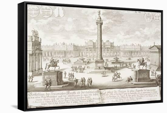 Trajan's Square Rome, from "Entwurf Einer Historischen Architektur"-Johann Bernhard Fischer Von Erlach-Framed Stretched Canvas