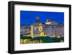 Trajans Column (Colonna Traiana) and Chiesa del Santissimo Nome di Maria al Foro Traiano-bestravelvideo-Framed Photographic Print