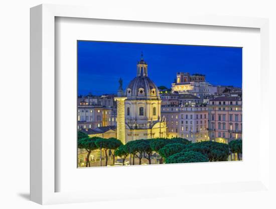 Trajans Column (Colonna Traiana) and Chiesa del Santissimo Nome di Maria al Foro Traiano-bestravelvideo-Framed Photographic Print