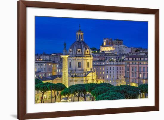 Trajans Column (Colonna Traiana) and Chiesa del Santissimo Nome di Maria al Foro Traiano-bestravelvideo-Framed Photographic Print