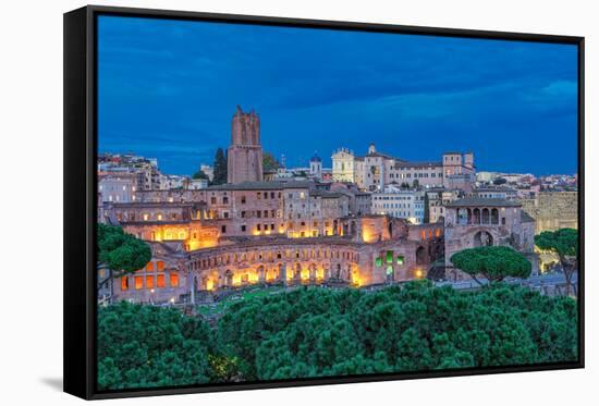 Trajans Market (Mercati di Traiano) and House of the Knights of Rhodes, Italy-bestravelvideo-Framed Stretched Canvas