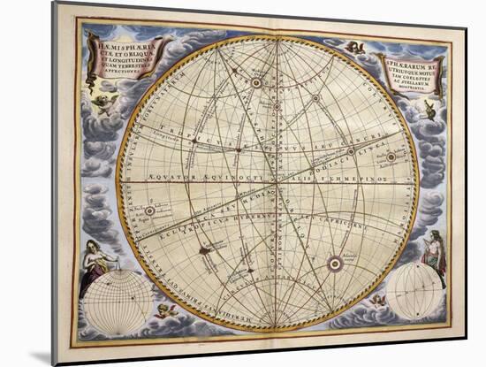 Trajectories of Planets and Stars as Seen from Earth-Andreas Cellarius-Mounted Giclee Print